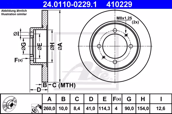 24.0110-0229.1_диск тормозной задний!\ Mitsubishi Carisma 1.6-1.9D 95>