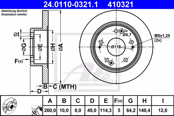 24.0110-0321.1_диск тормозной задний!\ Honda Accord 2.0/2.4/2.2CTDi 03>