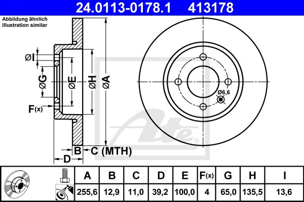 24.0113-0178.1_диск тормозной передний!\ VW Golf/Passat/Variant 1.6-1.9D 88>