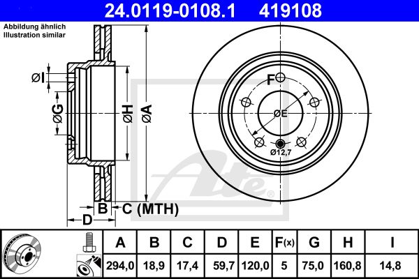 24.0119-0108.1_диск тормозной задний!\ BMW E46 1.8-2.8i/1.8/2.0D/2.0TD 98>