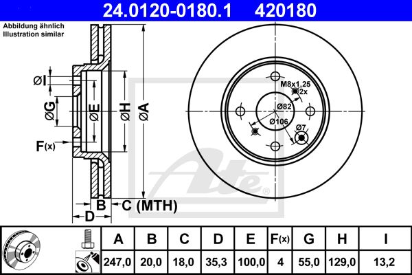 24.0120-0180.1_диск тормозной передний!\ Citroen C1, Peugeot 107, Toyota Aygo 1.0/1.4HDi 05>