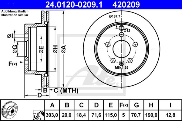 24.0120-0209.1_диск тормозной задний!\ Opel Antara, Chevrolet Captiva 2.0-3.2 06>