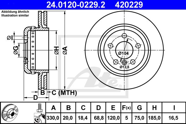 24.0120-0229.2_диск тормозной задний с покрытием!\ BMW F10/F11 2.0-2.8 10>