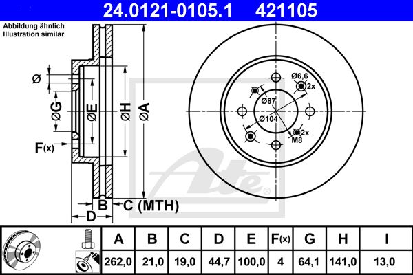 24.0121-0105.1_диск тормозной передний!\Honda Civic,Rover 200/400 1.4-2.0TDi 95>