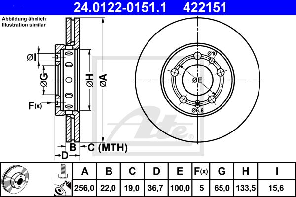 24.0122-0151.1_диск тормозной передний!\ Audi A2/A3, VW Golf/Bora 1.6 96>