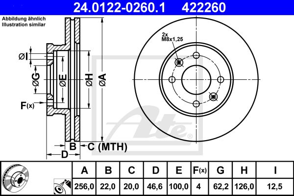 24.0122-0260.1_диск тормозной передний!\ Hyundai Accent, KIA Rio 1.4/1.6/1.5CRDi 05>