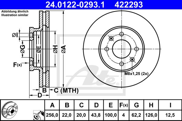 24.0122-0293.1_диск тормозной передний!\ Hyundai Accent/i20 15>, KIA Rio IV 17>