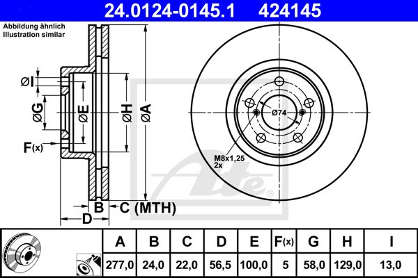 24.0124-0145.1_диск тормозной передний!\ Subaru Legacy 2.0/2.5 92>