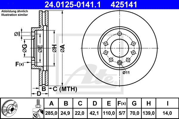 24.0125-0141.1_диск тормозной передний!\ Opel Vectra 1.6-2.2DTi 02>