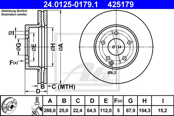 24.0125-0179.1_диск тормозной передний!\ MB W204/S204 1.8i/2.0CDi 07>