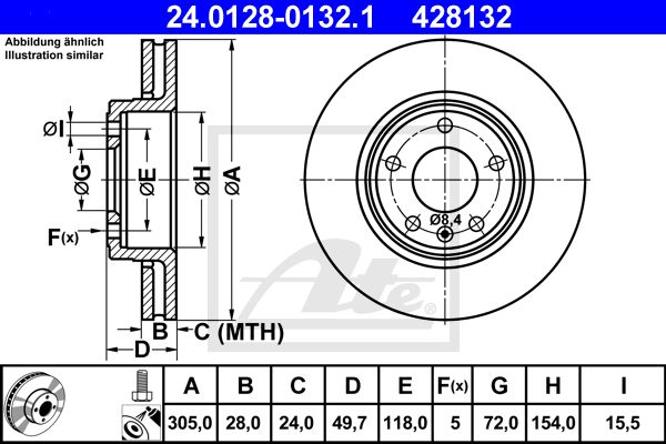 24.0128-0132.1_диск торм. пер. !\ Renault Trafic, Opel Vivaro 2.0/1.9D/2.5D 01>