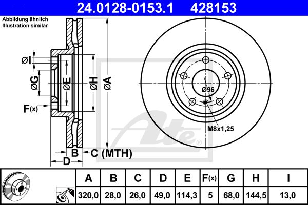 24.0128-0153.1_диск тормозной передний!\ Nissan Murano 3.5/2.5D 11/07>