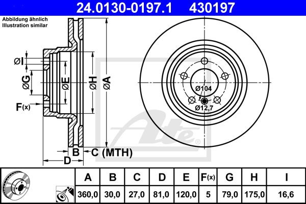 24.0130-0197.1_диск тормозной передний!\ Land RoverRange Rover III 4.2/5.0/3.6TD 05>