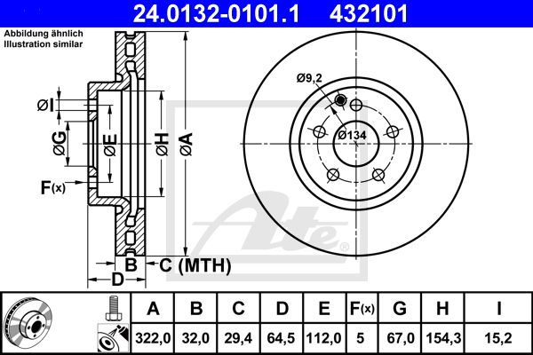 24.0132-0101.1_диск тормозной передний!\ MB W204/S204/W212 3.5i/3.2CDi 07>