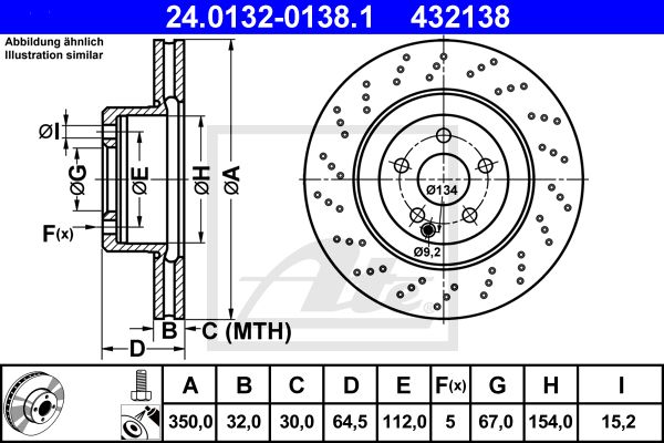 24.0132-0138.1_диск тормозной передний!\ MB W221/W216/W230 5.5/4.0D 05>