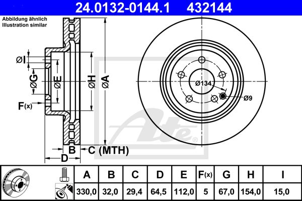 24.0132-0144.1_диск тормозной передний!\ MB W211/S211 3.0-5.0/3.2CDi/4.0CDi 02>