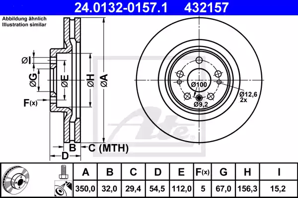 24.0132-0157.1_диск тормозной передний!\ MB W164/W251 5.0/3.0CDi/4.0CDi 05>