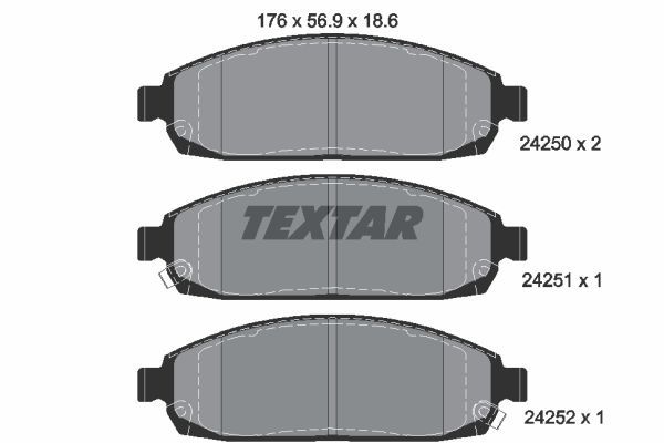 2425001_колодки дисковые !передние\ Jeep Commander/Grand Cherokee 3.0-5.7 V8 05>