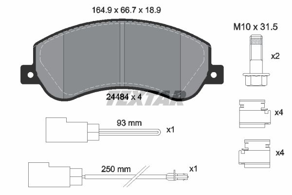 2448401_колодки дисковые передние!\ Ford Transit 06>