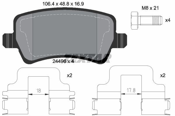 2449602_колодки дисковые задние!\ Ford Galaxy/S-Max 2.0/2.3/2.5/1.8TDCi/2.0TDCi/2.2TDCi 06>