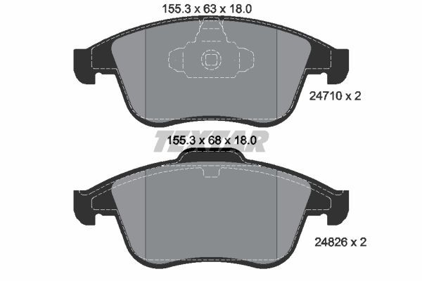 2471001_колодки дисковые передние!\ Renault Laguna III 2.0/2.0DCi/3.0/3.5 07>