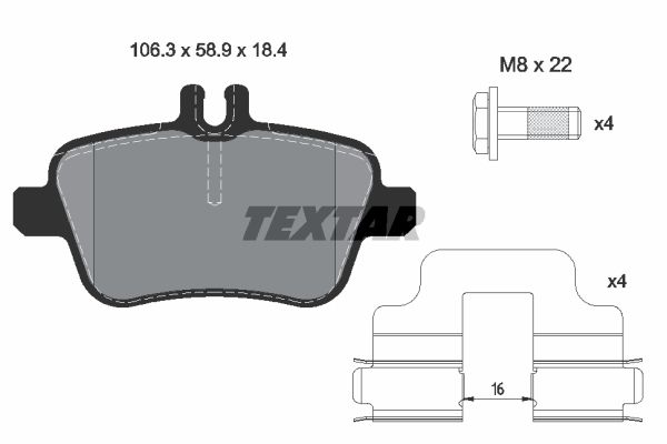 2484803_колодки дисковые задние!\ MB SLK R172 2.0-3.5 11>