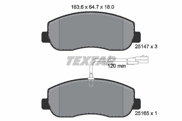 2514701_колодки дисковые передние! с антискрипередние пл.\ Renault Master IV,Opel Movano 2.3CDTI 10>