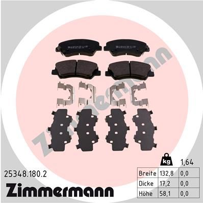 25348.180.2_колодки дисковые !перед. 133x60x18 \ Hyundai Solaris/Accent, KIA Rio 11>