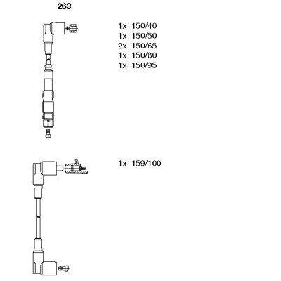 BR-263_к-кт проводов!\ MB W124/W201/W126 2.6/3.0 M103 85-92