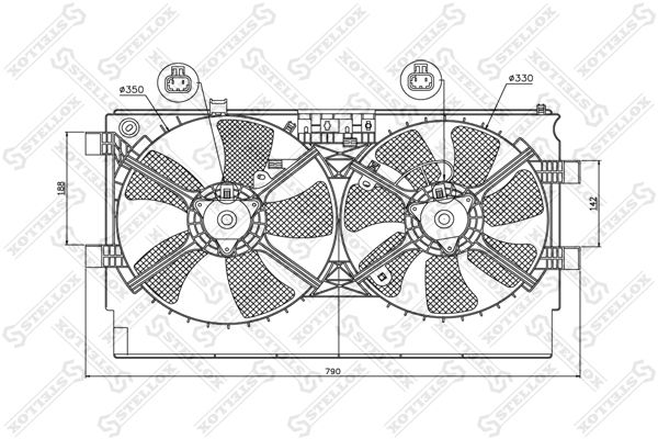 29-99380-SX_вентилятор охлаждения!\ Mitsubishi Outlander All 03-06