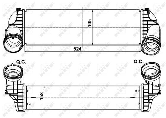 NRF 30359_интеркулер !\ BMW E70 3.0D 08>