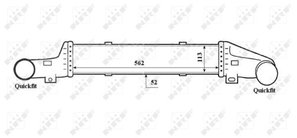 NRF 30420_интеркулер !\ MB W210 2.0-2.7CDi 97-02