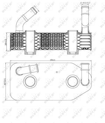 NRF 31186_радиатор масляный!\ Audi A3, Skoda Octavia, VW Golf/Polo