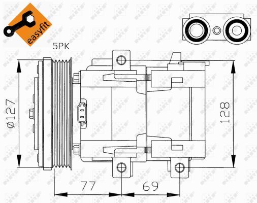 32146_компрессор кондиционера!\ Audi A3, VW Golf/Touran 1.4-3.2 03>