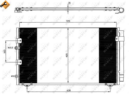 NRF 35609_радиатор кондиционера!\ Toyota Previa 2.4i/2.0D4D 00>