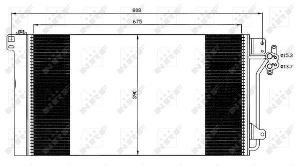 NRF 35622_радиатор кондиционера !\ VW T5 1.9TDi/2.0/2.5TDi/3.2 03>