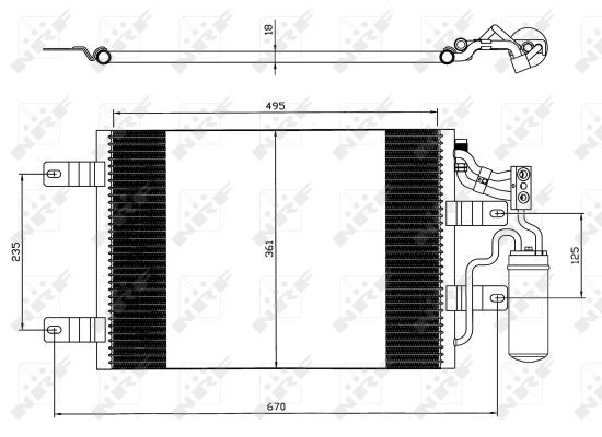 NRF 35646_радиатор кондиционера!\ Opel Meriva 1.6T/1.3CDTi/1.7CDTi 03>