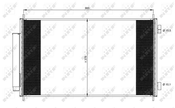 NRF 35864_радиатор кондиционера!\ Honda CRV 07>