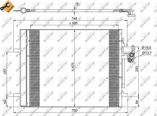 35884_радиатор кондиционера!\ Volvo S80/V70 1.6-2.4D 06>, Land Rover