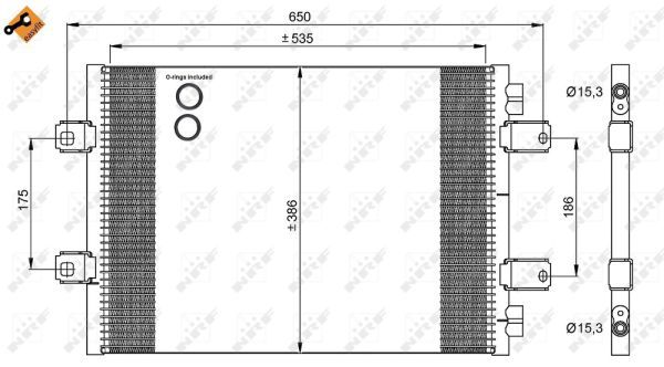 NRF 35909_радиатор кондиционера!\ Renault Mascott 3.0DCi 04-10