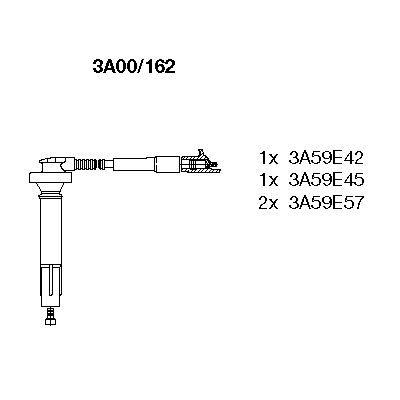 BR-3A00/162_к-кт проводов!\ Subaru Legasy/Forester/Outback/Impreza 2.0/2.5i 98>