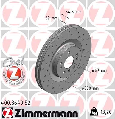 400.3649.52_диск тормозной !Sport перед. 350x32/54-5x112 \ MB ML III (W166) 2.5-3.5 11>