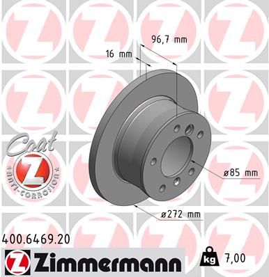 400.6469.20_диск тормозной !задн. 272x16/96-5x130 \ MB Sprinter