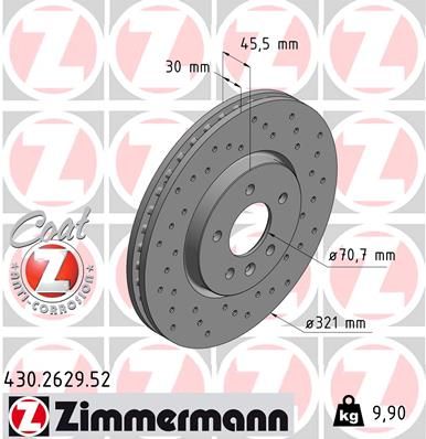 430.2629.52_диск тормозной !Sport перед. 321x30/46-5x115 \ Opel Astra J GTC/Cascada/Zafira Tourer C,