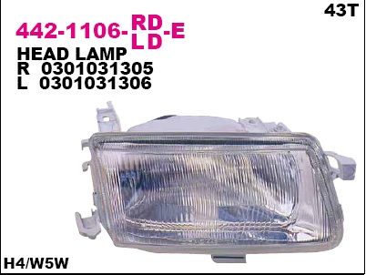 442-1106L-LD-E_фара левая!\ Opel Astra 91-94