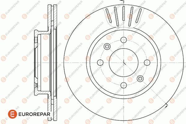 Диск тормозной передний EUROREPAR 1622816180