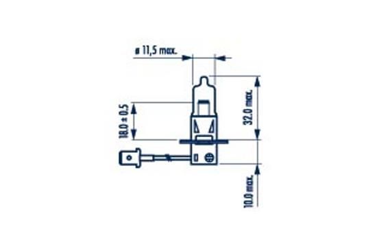 NV48335_лампа! (H3) 55W 12V PK22S галогенная Range Power 50 с проводом\