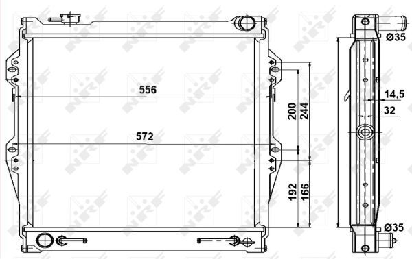 NRF 52091_радиатор системы охлаждения! АКПП\ Toyota 4 Runner 3.0 90-96, Mazda MPV 3.0i 24V 02-03