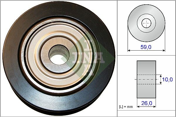 532 0737 10_ролик обводной приводного ремня!\ Mitsubishi ASX 2.0i 10>/Outlander 2.0 12>