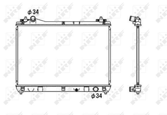 NRF 53703_радиатор системы охлаждения!\ Suzuki Grand Vitara 1.6i 16V 05>